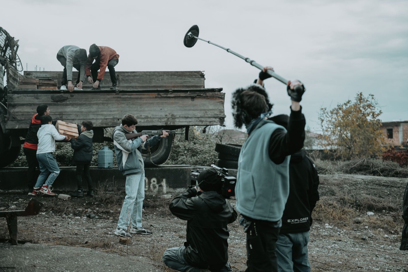 Kru film sedang syuting